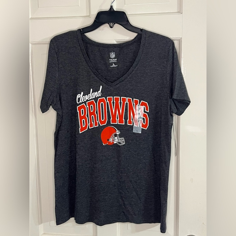 NFL Team Apparel Cleveland Browns Charcoal Tee